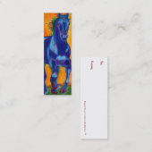 Brillian Blau-Pferd Mini Visitenkarte (Vorne/Hinten)