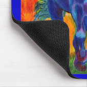 Brillian Blau-Pferd Mousepad (Ecke)