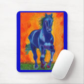 Brillian Blau-Pferd Mousepad (Mit Mouse)