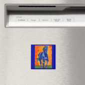Brillian Blue Horse Magnet (In Situ (Geschirrspüler))