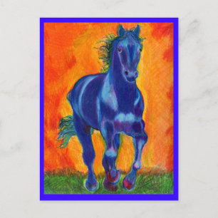 Brillian Blue Horse Postkarte