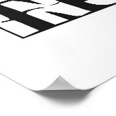 BRILLIANCE VS INSANITY Custom Color Poster (Ecke)