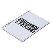 BRILLIANCE VS INSANITY Custom Notebook Notizblock (Linke Seite)