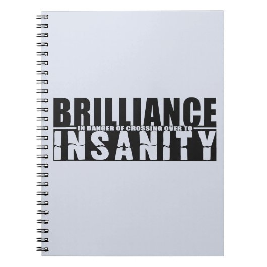BRILLIANCE VS INSANITY Custom Notebook Notizblock (Vorderseite)