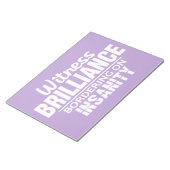 BRILLIANCE VS INSANITY Custom Notizblock (angewinkelt)