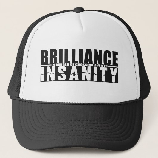 BRILLIANCE VS INSANITY hat - Farbe wählen Truckerkappe (Vorderseite)