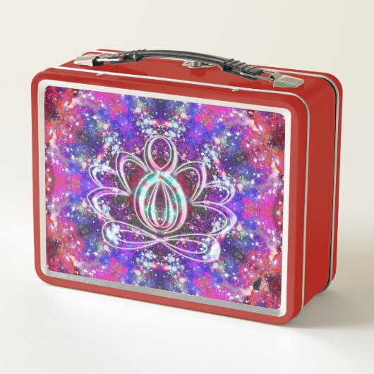 Brilliance Zen Lotus Metall Brotdose (Rückseite)