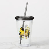 Brilliant American Goldfinch Acryltrinkbecher (Rückseite)