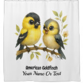 Brilliant American Goldfinch Duschvorhang (Vorderseite)