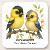 Brilliant American Goldfinch Getränkeuntersetzer (Vorderseite)
