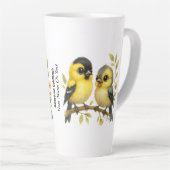 Brilliant American Goldfinch Milchtasse (Rechte Ecke)