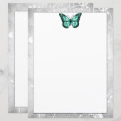 Brilliant Aquamarin Butterfly Stationierung (Vorne/Hinten)