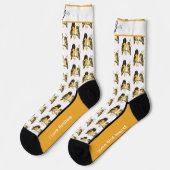 Brilliant Baltimore Oriole Bird Socken (Linkes Detail)