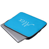 Brilliant Blau Laptopschutzhülle (Vorne Knopf)