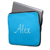 Brilliant Blau Laptopschutzhülle (Vorderseite Links)