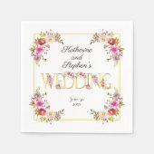 Brilliant Blogs | Goldbriefe Wasserfarbenhochzeit Serviette (Vorderseite)