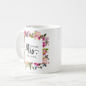 Brilliant Bloom WEDD DIE zukünftige MRS Typografie Kaffeetasse (Vorderseite Links)