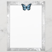 Brilliant Blue Butterfly Stationery (Rückseite)