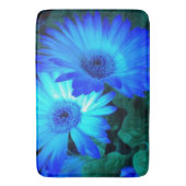 Brilliant Blue Daisies Bath Mat Badematte (Vorderseite Vertikal)