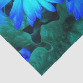 Brilliant Blue Daisies Seidenpapier (Ausschnitt)