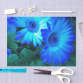 Brilliant Blue Daisies Seidenpapier (Handwerk)