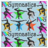 BRILLIANT BLUE I LIEBE GYMNASTICS FABRIC STOFF (Nahaufnahme)