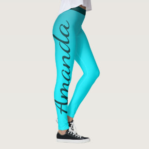 Brilliant Blue Individuelle Name Leggings