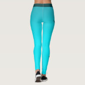 Brilliant Blue Individuelle Name Leggings (Rückseite)