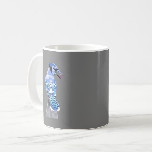 Brilliant Blue Jay Kaffeetasse (Vorderseite Links)