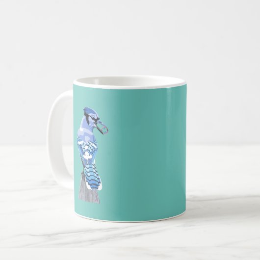 Brilliant Blue Jay Kaffeetasse (Vorderseite Links)
