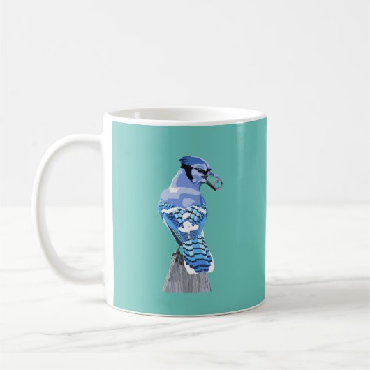 Brilliant Blue Jay Kaffeetasse (Links)