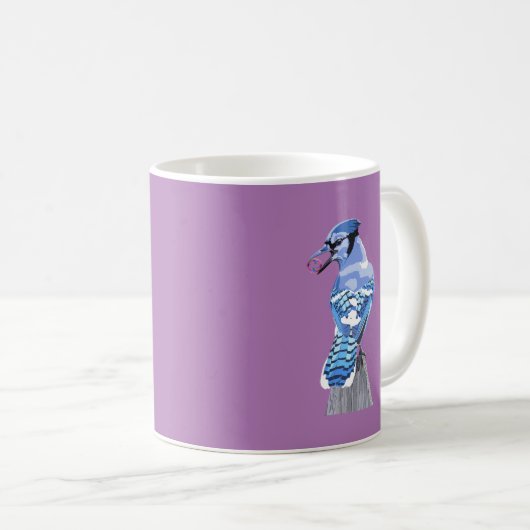 Brilliant Blue Jay Kaffeetasse (VorderseiteRechts)