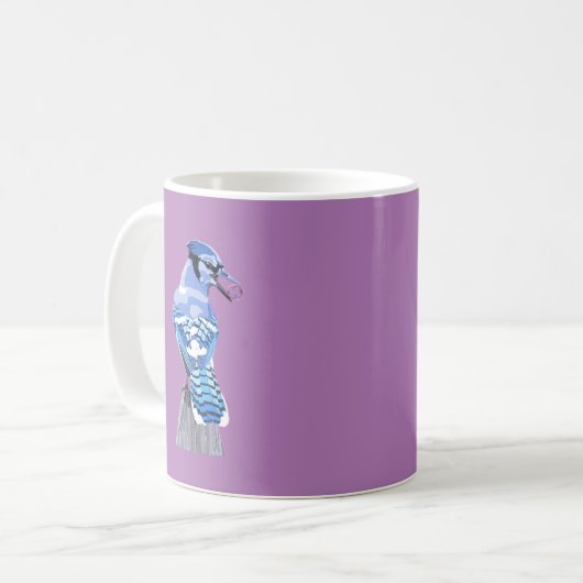 Brilliant Blue Jay Kaffeetasse (Vorderseite Links)