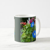 Brilliant Blue Morning Glories  Kaffeetasse (VorderseiteRechts)