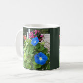 Brilliant Blue Morning Glories  Kaffeetasse (Vorderseite Links)