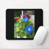 Brilliant Blue Morning Glories Mousepad (Mit Mouse)