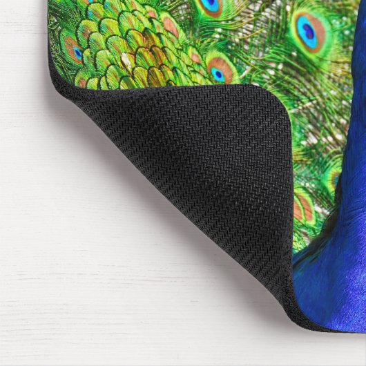 Brilliant Blue Peacock Mousepad (Ecke)