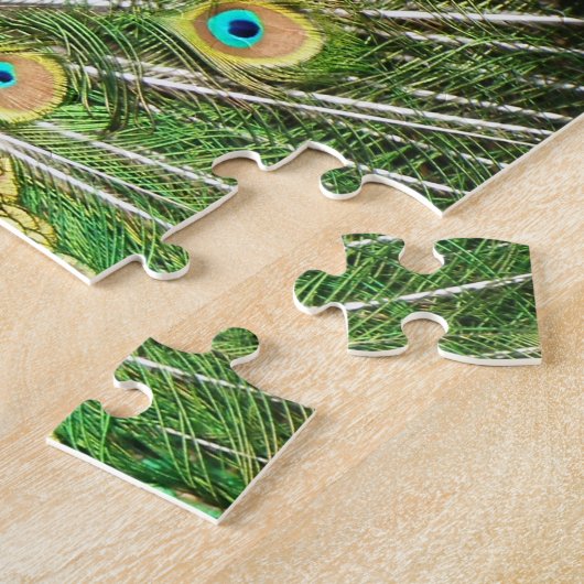 Brilliant Blue Peacock Puzzle (Seite)