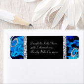 Brilliant Blue Rose & Diamond Wirbel Hochzeit (Insitu)