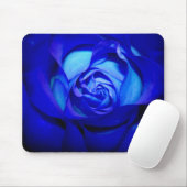Brilliant Blue Rose Mousepad (Mit Mouse)
