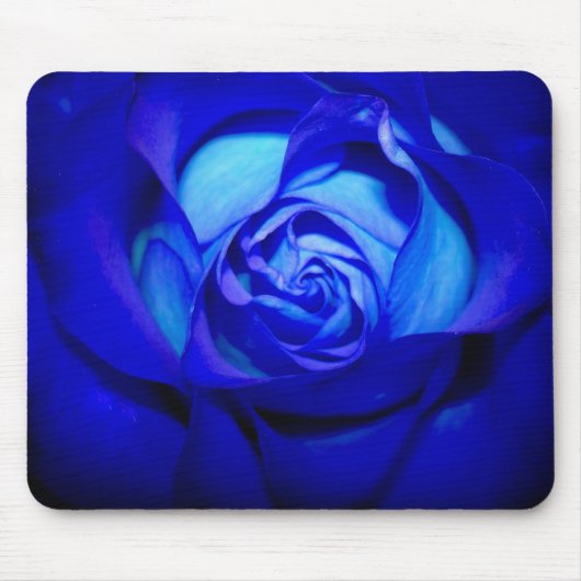 Brilliant Blue Rose Mousepad (Vorne)
