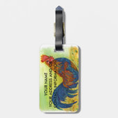 BRILLIANT COLORFUL ROOSTER GEPÄCKANHÄNGER (Rückseite vertikal)