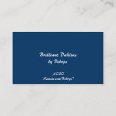 Brilliant Dahlias ATC Visitenkarte (Rückseite)