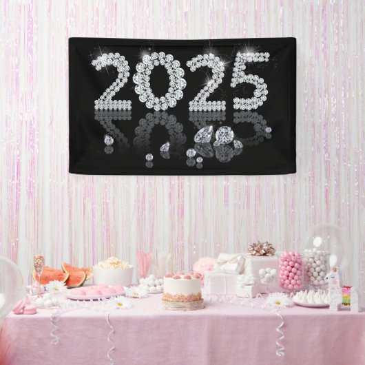 Brilliant Diamonds Luxury 2025 Neues Jahr Banner (Party)