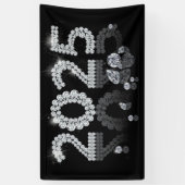 Brilliant Diamonds Luxury 2025 Neues Jahr Banner (Vertikal)
