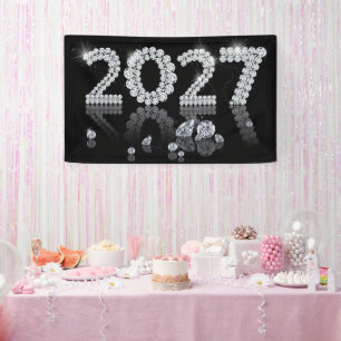 Brilliant Diamonds Luxus 2027 Neujahr Banner