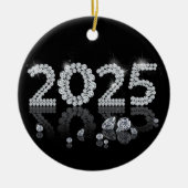 Brilliant Diamonds New Year 2025 Luxury Keramik Ornament (Vorne)