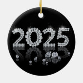 Brilliant Diamonds New Year 2025 Luxury Keramik Ornament (Hinten)
