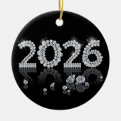 Brilliant Diamonds New Year 2026 Luxury Keramik Ornament (Vorne)