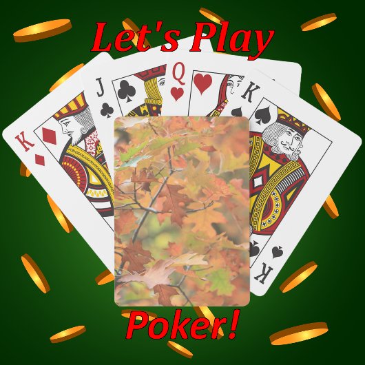 Brilliant farbige Herbstlaube Spielkarten